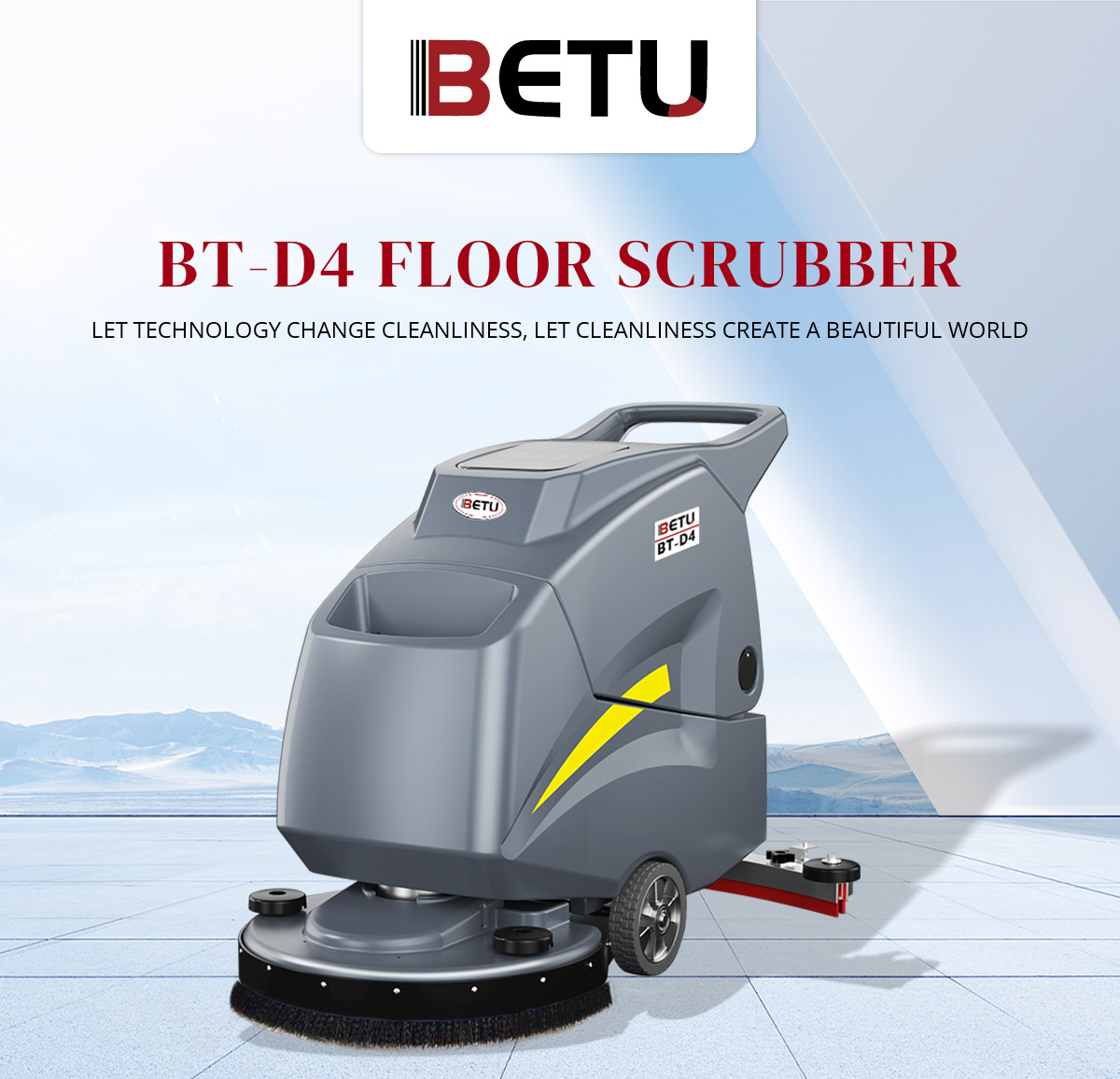 BETU BT-D4 Walk Behind Floor Scrubber