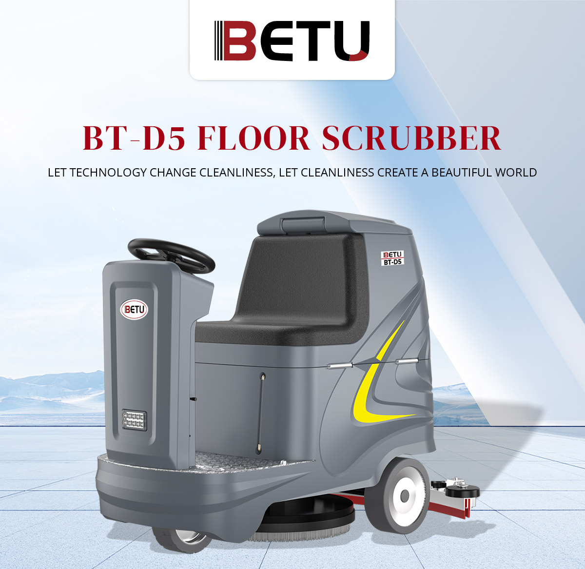 BETU BT-D5 Ride On Floor Scrubber 