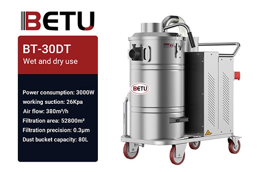 BETU BT-30DT Three-phase Electricity Single Barrel Industrial Vacuum Cleaner