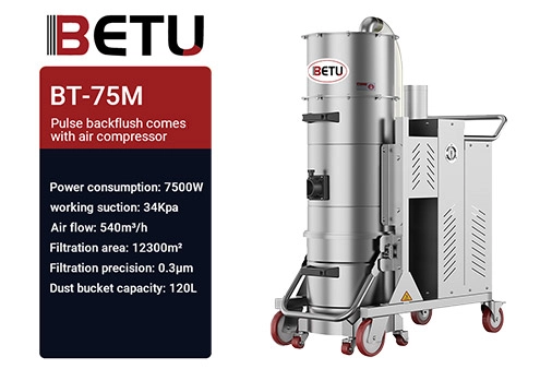 BETU BT-75M Pulse Air Compressor Industrial Vacuum Cleaner