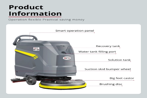 Achieve Superior Cleanliness with a BETU Industrial Scrubber Floor Machine